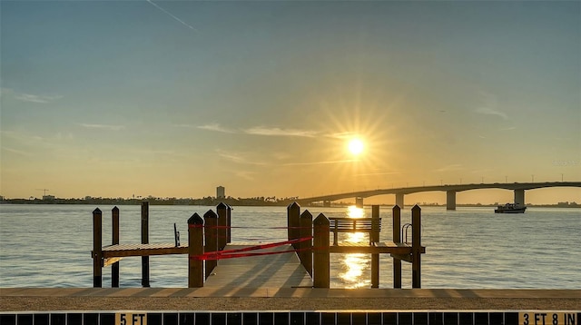350 Golden Gate Pt Unit 61, Sarasota, FL 34236 - dock area featuring a water view