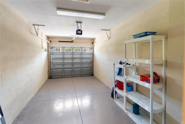 4235 Overture Cir Unit 4235, Bradenton, FL 34209 - garage with a garage door opener and concrete block wall