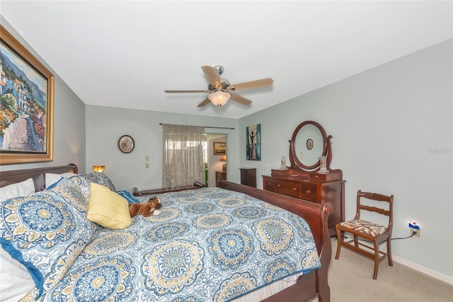 5417 Champagne Unit 63, Sarasota, FL 34235 - carpeted bedroom featuring ceiling fan and baseboards