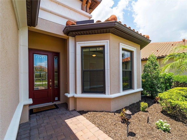 5364 Salcano St, Sarasota, FL 34238 - entrance to property with stucco siding