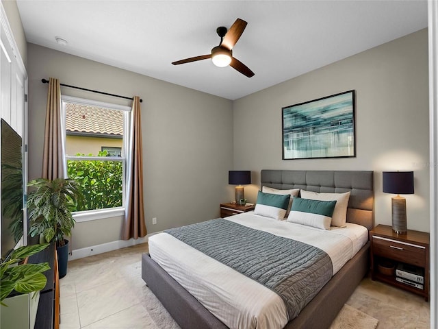 5364 Salcano St, Sarasota, FL 34238 - bedroom featuring a ceiling fan and baseboards