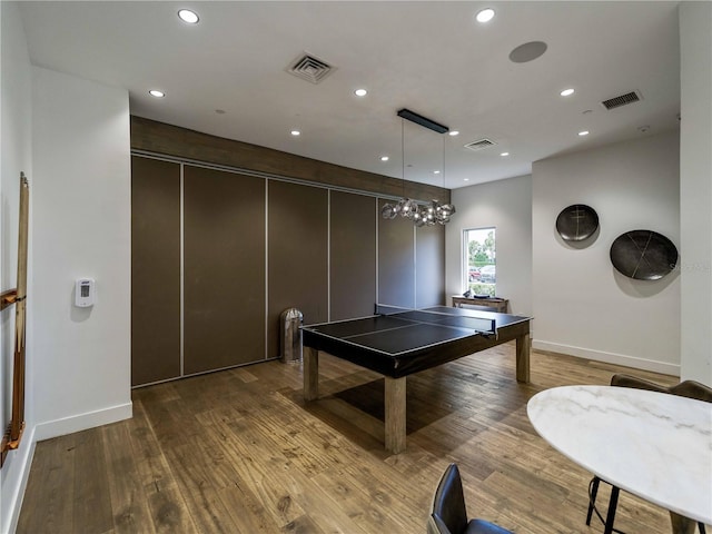 5364 Salcano St, Sarasota, FL 34238 - playroom featuring wood finished floors and recessed lighting