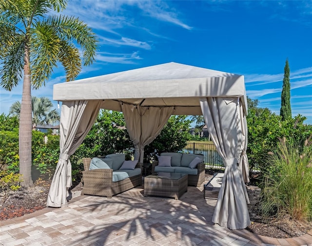 5364 Salcano St, Sarasota, FL 34238 - view of patio with a gazebo and outdoor lounge area