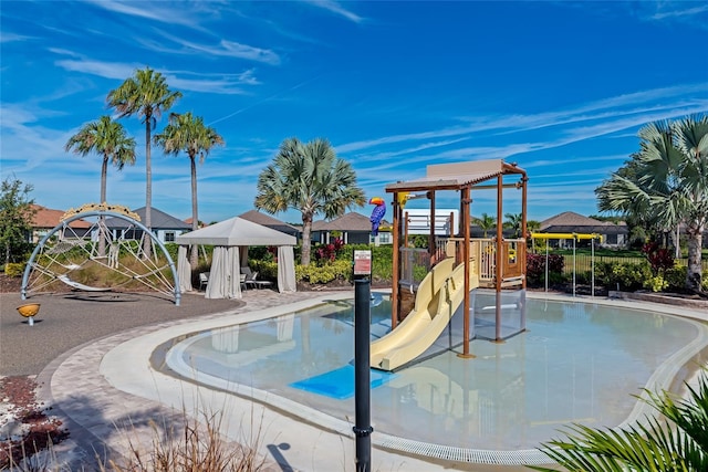 5364 Salcano St, Sarasota, FL 34238 - community pool featuring a gazebo