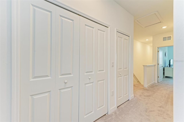 15164 Sunny Day Dr, Bradenton, FL 34211 - hallway featuring light colored carpet and baseboards