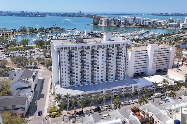 101 S Gulfstream Ave Unit 15C, Sarasota, FL 34236 - view of urban area with a large body of water and numerous boat docks