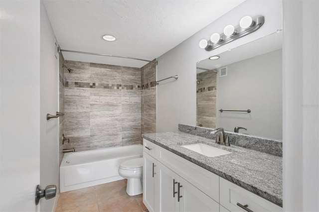 101 S Gulfstream Ave Unit 15C, Sarasota, FL 34236 - full bathroom featuring tile patterned floors, vanity, shower / bath combination, and recessed lighting