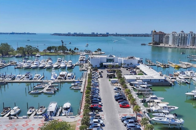 101 S Gulfstream Ave Unit 15C, Sarasota, FL 34236 - water view featuring numerous boat docks