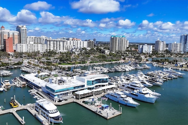 101 S Gulfstream Ave Unit 15C, Sarasota, FL 34236 - view of urban area featuring a marina and a large body of water