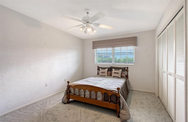3641 Somerville Dr Unit 1506, Sarasota, FL 34232 - carpeted bedroom with a closet and ceiling fan