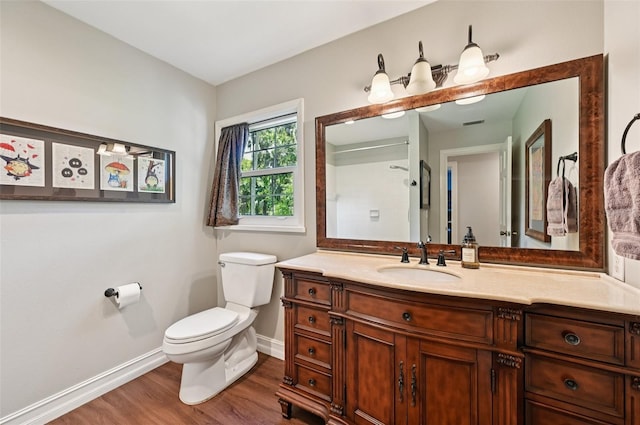 1509 Shadow Ridge Cir, Sarasota, FL 34240 - full bathroom featuring vanity, wood finished floors, and a shower