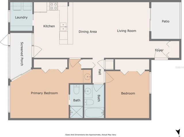 2415 Bayshore Gardens Pkwy Unit 2, Bradenton, FL 34207 - view of floor plan / room layout