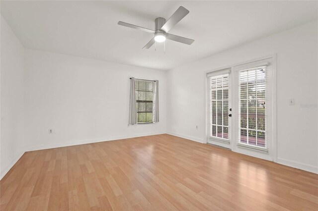 4333 Trails Dr Unit 10-1, Sarasota, FL 34232 - spare room featuring light wood-style floors and ceiling fan