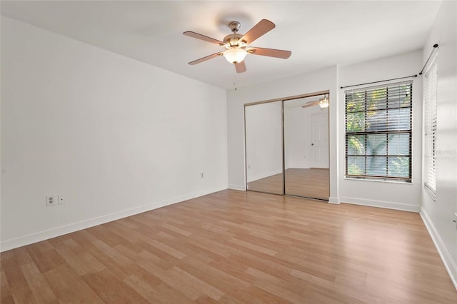 4333 Trails Dr Unit 10-1, Sarasota, FL 34232 - unfurnished bedroom featuring light wood-type flooring and ceiling fan