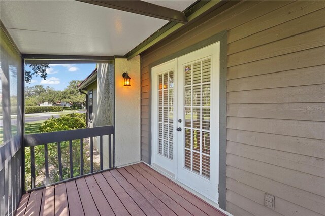 4333 Trails Dr Unit 10-1, Sarasota, FL 34232 - wooden deck featuring french doors