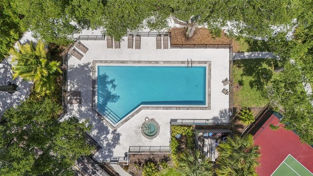 4333 Trails Dr Unit 10-1, Sarasota, FL 34232 - aerial view of property and surrounding area featuring a pool
