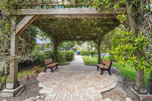 4333 Trails Dr Unit 10-1, Sarasota, FL 34232 - view of patio with a pergola