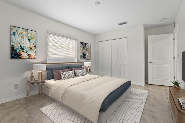 3362 Howell Pl, Sarasota, FL 34232 - bedroom featuring a closet and light tile patterned floors