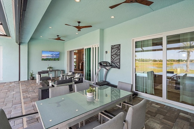 29527 Leah Rd, Punta Gorda, FL 33982 - view of patio / terrace with ceiling fan and outdoor dining space