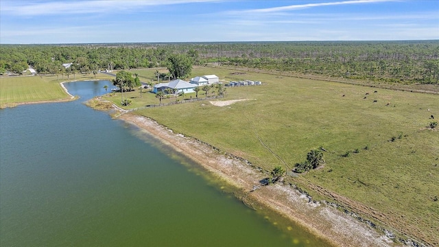 29527 Leah Rd, Punta Gorda, FL 33982 - aerial view of property's location with a large body of water and a heavily wooded area