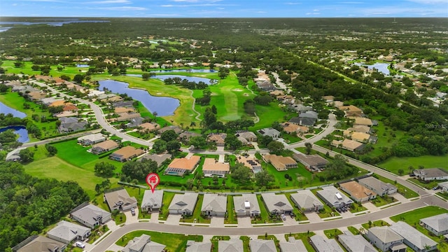 3621 Wild Blossom Pl, Parrish, FL 34219 - aerial overview of property's location with nearby suburban area, a large body of water, and a golf course