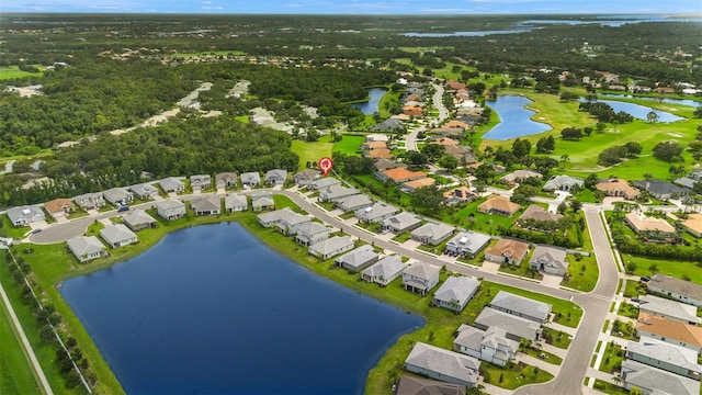 3621 Wild Blossom Pl, Parrish, FL 34219 - aerial view of property's location featuring nearby suburban area and a nearby body of water