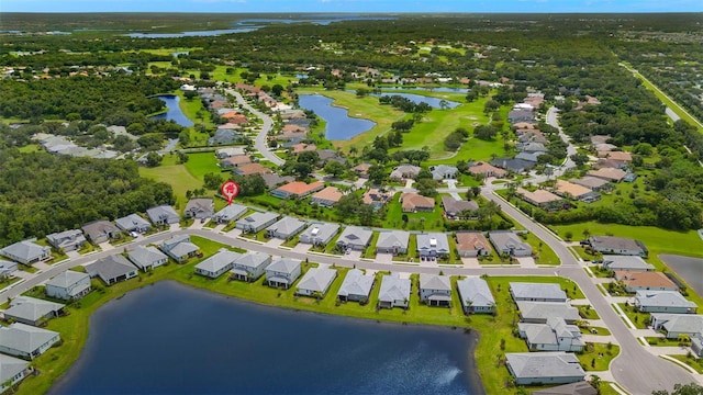 3621 Wild Blossom Pl, Parrish, FL 34219 - aerial view of property's location featuring nearby suburban area and a nearby body of water