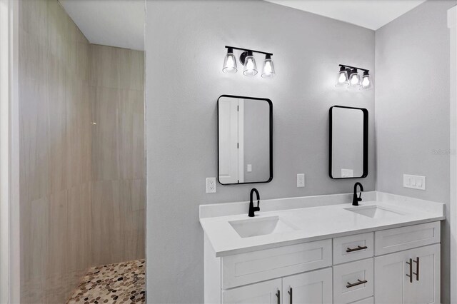 10443 Riverside Rd, Port Charlotte, FL 33981 - full bathroom with double vanity and tiled shower