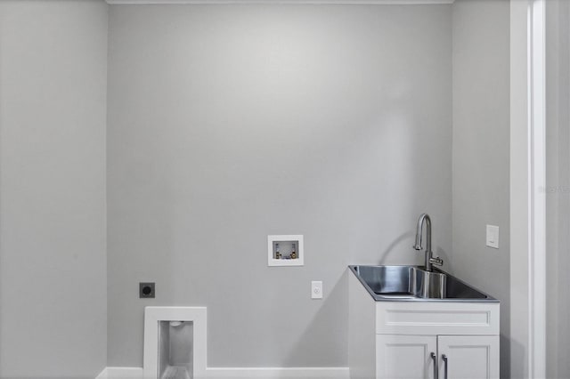 10443 Riverside Rd, Port Charlotte, FL 33981 - washroom with hookup for an electric dryer, washer hookup, and cabinet space