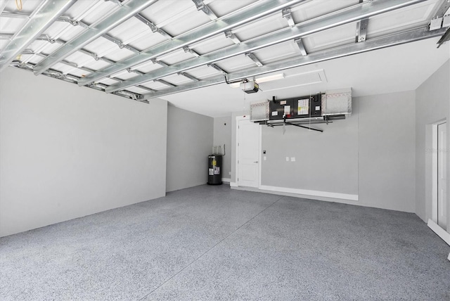 10443 Riverside Rd, Port Charlotte, FL 33981 - garage with electric water heater and a garage door opener