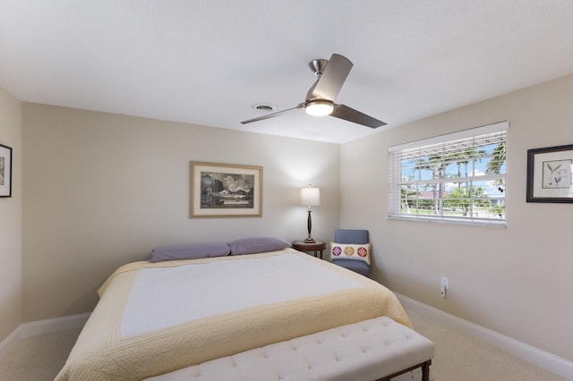 3715 101st St W, Bradenton, FL 34210 - carpeted bedroom with a ceiling fan and baseboards