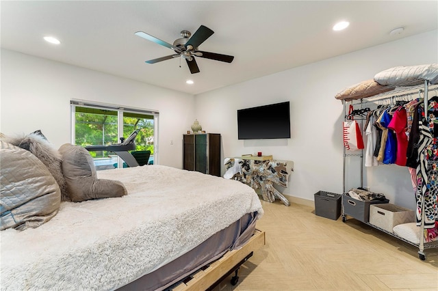 4852 Peregrine Point Cir N, Sarasota, FL 34231 - bedroom with recessed lighting and ceiling fan