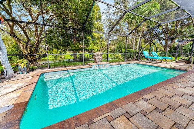 4852 Peregrine Point Cir N, Sarasota, FL 34231 - swimming pool featuring a patio area and a lanai