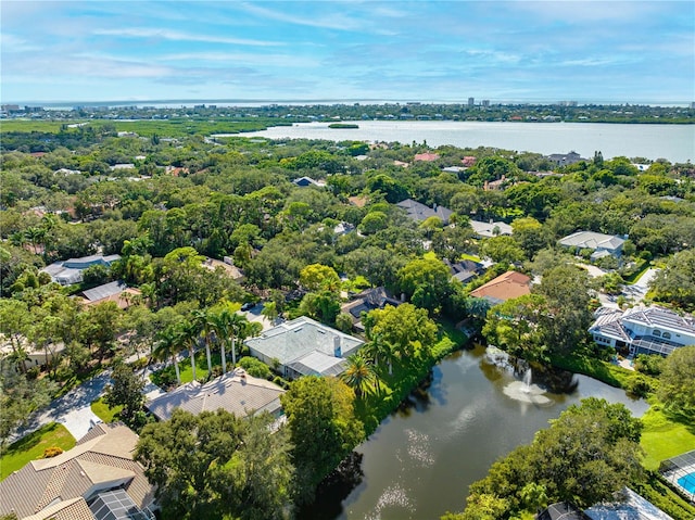 4852 Peregrine Point Cir N, Sarasota, FL 34231 - aerial perspective of suburban area with a nearby body of water