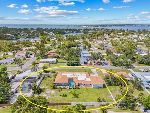 6103 6th Ave NW, Bradenton, FL 34209 - aerial perspective of suburban area with a nearby body of water