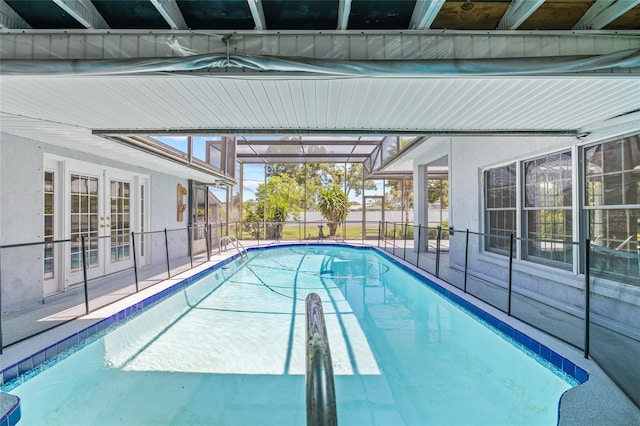 6103 6th Ave NW, Bradenton, FL 34209 - view of pool featuring french doors and a patio area