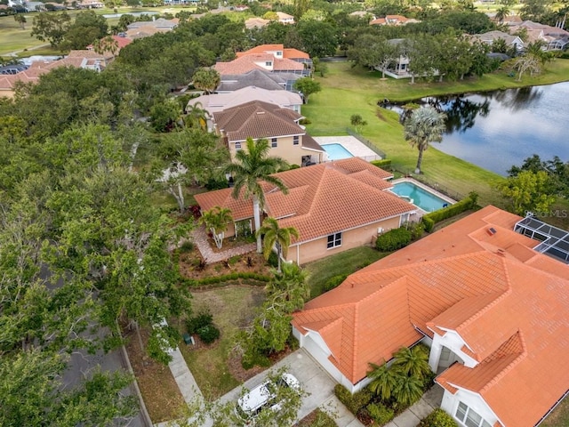 7521 Aralia Way, Seminole, FL 33777 - aerial perspective of suburban area with a nearby body of water and a pool