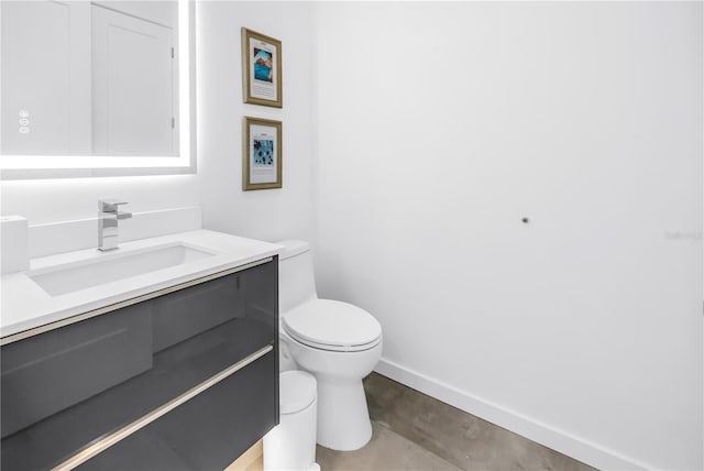 2065 Goldenrod St, Sarasota, FL 34239 - bathroom with vanity and concrete floors