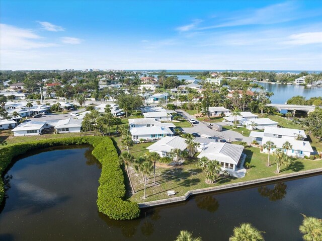 107 Clipper Way Unit 107, Nokomis, FL 34275 - aerial view of residential area with a nearby body of water