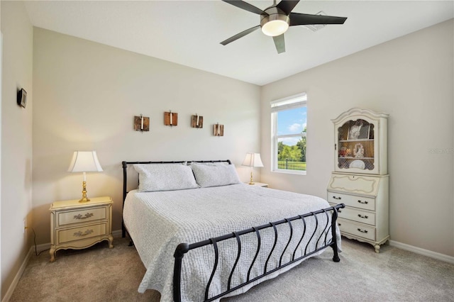 13804 Woodbridge Ter, Lakewood Ranch, FL 34211 - bedroom featuring light carpet and ceiling fan