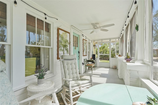 403 29th St NW, Bradenton, FL 34205 - sunroom / solarium with a ceiling fan