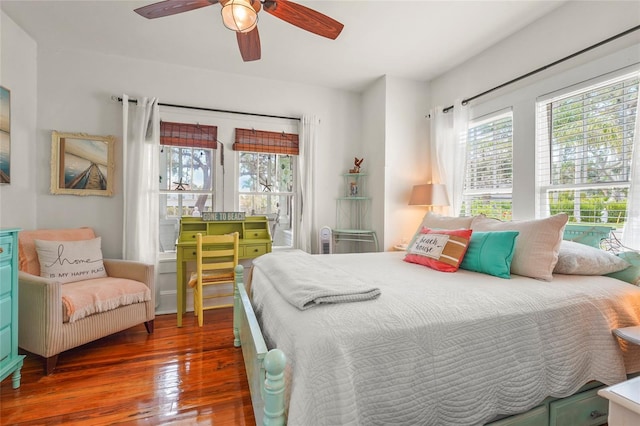 403 29th St NW, Bradenton, FL 34205 - bedroom with wood finished floors and a ceiling fan