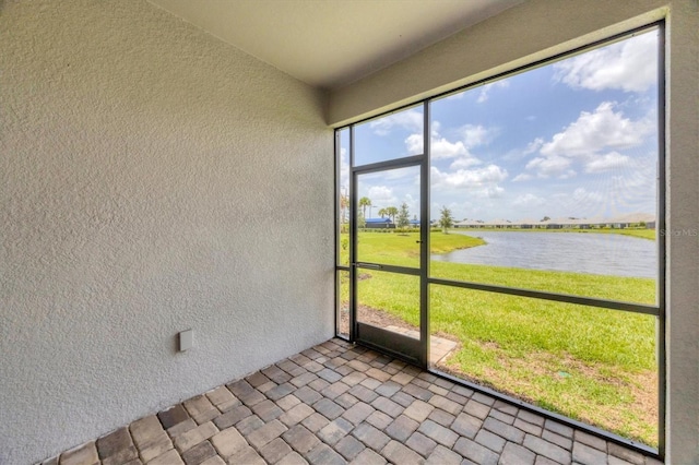 17823 Cherished Loop, Bradenton, FL 34211 - unfurnished sunroom featuring a water view