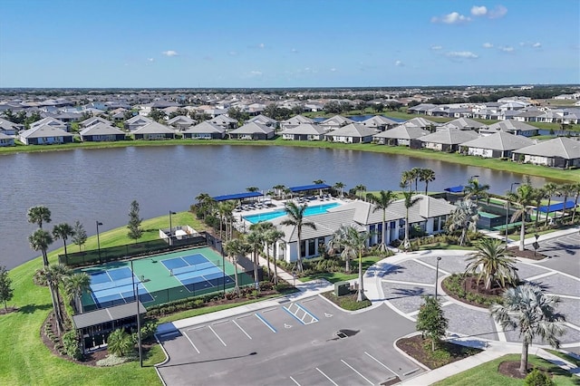 17823 Cherished Loop, Bradenton, FL 34211 - aerial perspective of suburban area featuring a large body of water and a pool