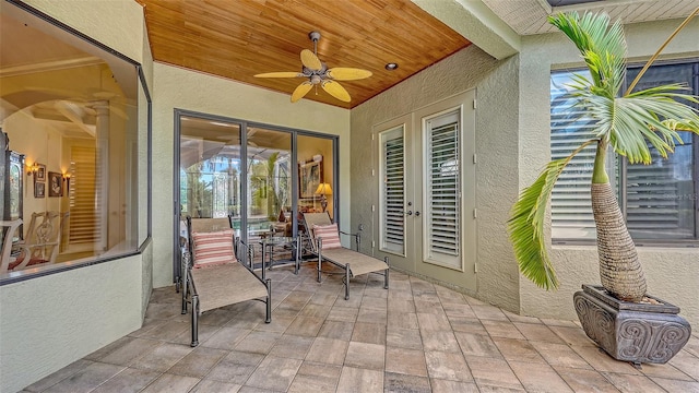 8832 Enclave Ct, Sarasota, FL 34238 - view of patio / terrace featuring ceiling fan