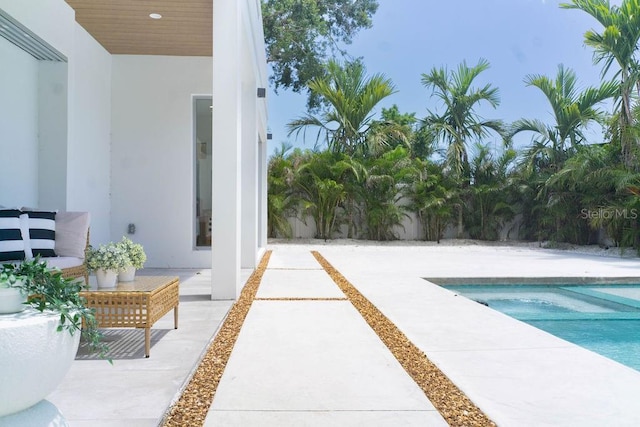 2124 Clematis Pl, Sarasota, FL 34239 - outdoor pool featuring a patio area
