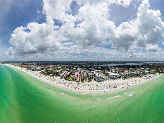 8750 Midnight Pass Rd Unit 501, Sarasota, FL 34242 - drone / aerial view of waterfront with a beach