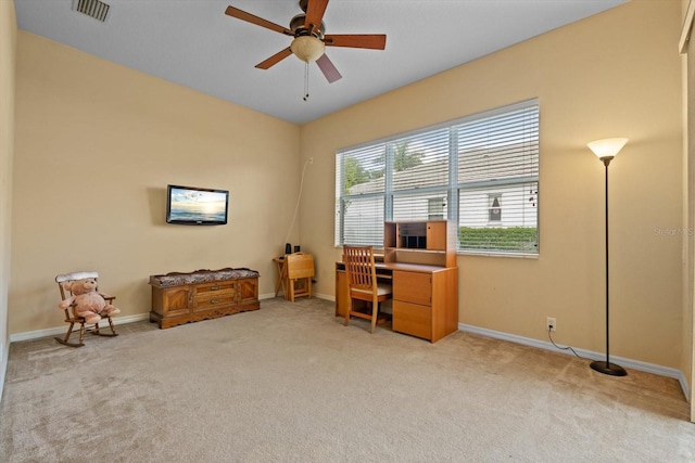 11508 30th Cv E, Parrish, FL 34219 - office area with light colored carpet and a ceiling fan