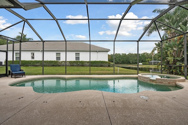 11508 30th Cv E, Parrish, FL 34219 - view of pool featuring a yard, a patio, and a lanai