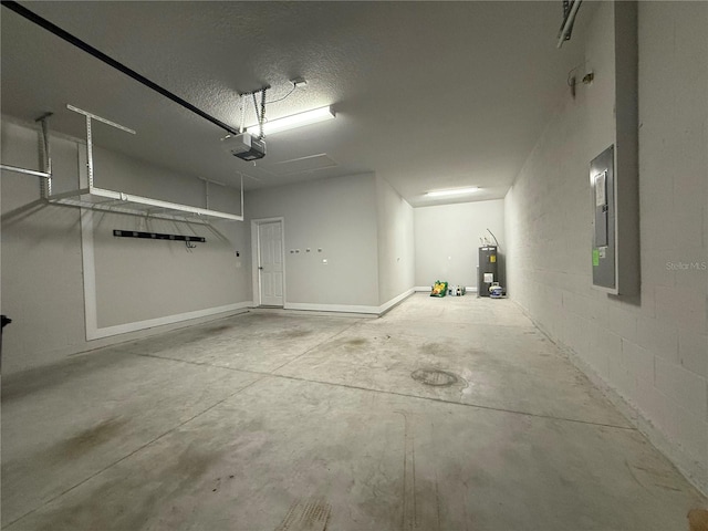8706 Arrow Creek Dr, Parrish, FL 34219 - garage with water heater, a garage door opener, and electric panel